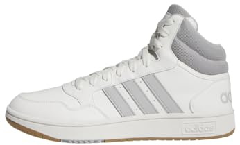 adidas Herren Hoops 3.0 Mid Lifestyle Basketball Classic Vintage Shoes, Core White/Grey Two/Gum, 48 EU