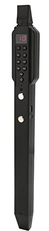 Mini Instrumento de Viento Digital, Instrumento de Viento Electrónico 12 Acompañamientos Boquilla Extraíble Recargable Negro 10 Tonos para Windows para Android(Negro)