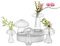 Pilz Deko Glas Vase Klar: Hewory 5er Fliegenpilz Pilze Kleine Vasen für Tischdeko, Mini Vasen Set Glas Vasen Deko Aesthetic Vase für Wohnzimmer Modern Schlafzimmer Cottagecore Deko Mushroom Decor