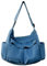 LassZone Schultertasche aus Segeltuch für Damen, große Kapazität, Crossbody-Tasche, mehrere Taschen, Kuriertasche, Reisetasche, Denim-Tragetasche, Hell, blau