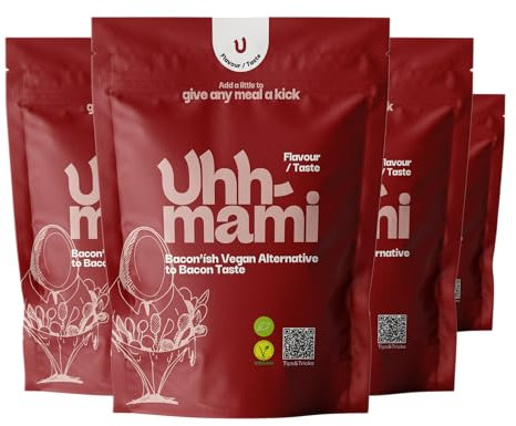 Bacon’ish by UHHMAMI - Salty, Smoky, Delicious Plant-Based Bacon Seasoning 4x40g - Made by Michelin Chef