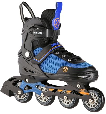 Nils Extreme 2-In-1 Inliner Eishockey Camille, Farbe:Schwarz-Orange, Größe:L(39-43)