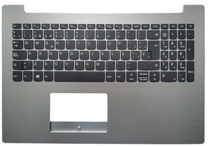 AKGIFT Teclado de Computadora Portátil Compatible para Lenovo IdeaPad 330-15IKB 330-15AST 330-15IGM Plateado Funda de Palma Carcasa Español
