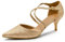 Womens Court Shoes Ankle Strap Low Kitten Heel Shoes Ladies Comfort Plus Large Size Wedding Evening Party Classic Work Shoes Gold Glitter