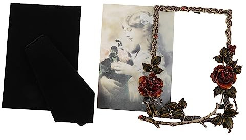 ABOOFAN Retro-fotorahmen 6 Zoll Blumen-bilderrahmen Metall-fotohalter Für Abschlussfeiern Reisen Partys