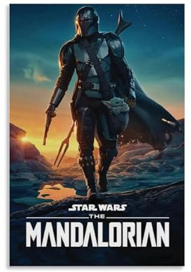 CDAXHOZ Poster mit Mandalorianer-Motiv, Wand-, Hotel-Kunst-Dekoration, Gemälde, Wohnzimmer-Dekoration, Schlafzimmer, Gemälde, Badezimmer, Bar, Theke, Poster, 30 x 45 cm, ungerahmter Stil