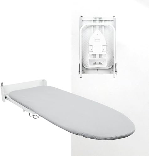 Tabla de Planchar Plegable, Tabla de Planchar para estación de Plancha de Vapor, Tabla de Planchar, Tabla de Planchar, Tabla de Planchar de Pared, Ahorra Espacio, con Soporte para Plancha