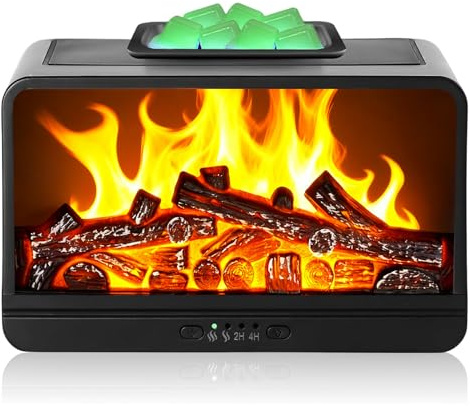 BORDEAG Kamin Elektrische Duftlampe Für Wachs, Elektrische Duftlampe Für Wachs Elektrisch, Led Kamin Laterne, Deko Kamin Für Heimdekoration Indoor Weihnachtsschmuck