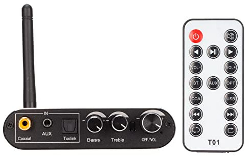 Convertisseur DAC, Télécommande Infrarouge Mise à Jour, Prend en Charge Le Réglage du Volume, 3,5 Mm et 2 Ports, pour Téléphones Mobiles iOS, Tablettes, Téléviseurs
