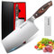 MOSFiATA 8 Inch Chef Knife, Sharp Chinese Chef Knife Professional Kitchen Knives, High-Carbon German Stainless Steel Japanese Chopping Cooking Knife with Ergonomic Handle Gift Box