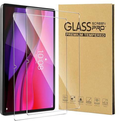 CONAPIKA Schutzfolie für Lenovo Yoga Tab Plus/Lenovo Idea Tab Pro 12.7 Zoll, 2 Stück 9H Härte Anti-Kratzen Anti-Bläschen Gehärtetes Glas Displayfolie HD-Klar Hohe Empfindlichkei Displayschutzfolie