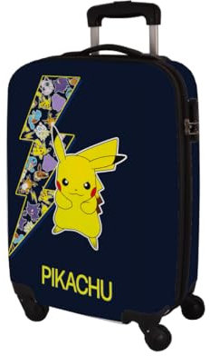 mybagstory Pokemon Kabinenkoffer für Kinder – Gepäck – Reise – Urlaub – Größe 50 cm – Rollen – Geschenkidee