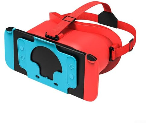 Bebykilemi Verbessertes VR-Headset für Handyspiele, Virtual-Reality-Brille mit verstellbaren Gläsern und bequemem Kopfband, für Handyspiele (orange)