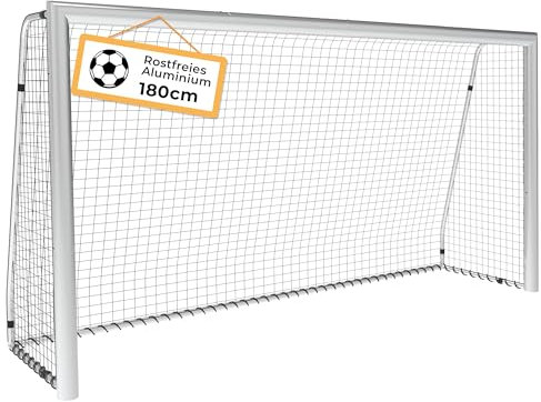 PEAKVONDER 180 cm Aluminium Fussballtore für Garten Kinder und Erwachsene – Rostfreies Fußballtor Kinder Outdoor inkl. Erdanker, Nutzung über Mehrere Jahre-Tor Kinder Fußball Garten TSG004W