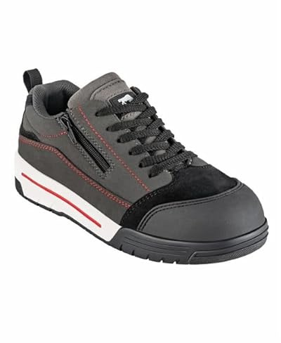 Bullstar Sicherheitsschuh JUMPX S1P (Farbe grau/schwarz, Größe 39, Weite 10, Unisex, mit Stahlkappe, atmungsaktiv, rutschhemmend, Arbeitsschuhe, Schutzschuhe) 2664-0-100-39