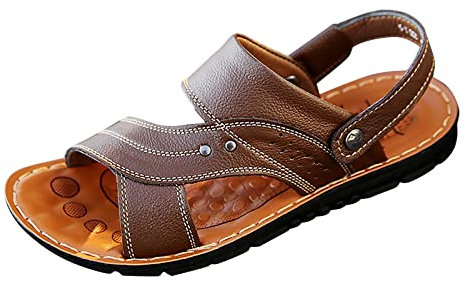 Sandales Homme Sandale Cuir Été Chaussures D'été Chaussure Hallux Valgus De Marche Ete Claquettes Hommes Nu Pieds Adaptées Pour Tendinite Plage 48 Chaussons Pied Claquette Randonnée Nevova Sabot
