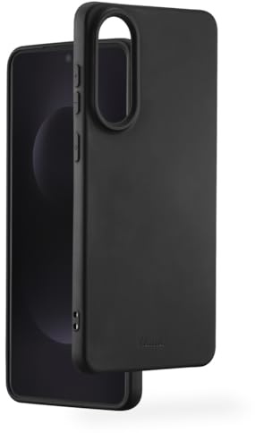 Hama Handyhülle für Samsung Galaxy S25 Edge (stoßfestes Case, Kratzfest, Elegante Schutzhülle für Rückseite, weich, Slim, softe Oberfläche, Wireless Charging kompatibel) schwarz
