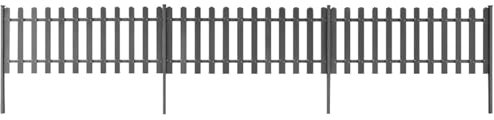Snsowed Staccionata con Montanti 3 pz in WPC 600x60 cm,Staccionata,Steccato per Aiuole,Giardino e Orto,Staccionata per Giardino-42826