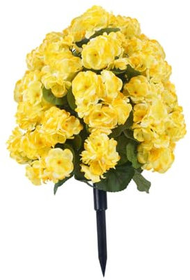XLWLLNJ Begonia Flowers, Bouquets, Flower Arrangements, Artificial Begonias for Ceremonies, yellow