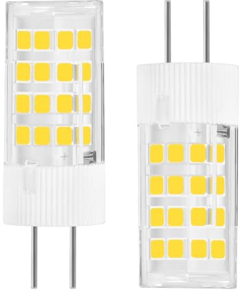 GY6.35 Bi-Pin Base LED Bulb 4W DC/AC12V -24V Low Voltage Landscape Light Bulbs, G6.35 12V LED Bulb, 360° Beam Angle for Landscape,Track Lighting Home Lighting,Appliance (6000K Cool White, 2Pack)