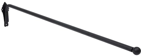 WooDerson Barre de Rideau en Display Support, Tringle de Porte pour Rideaux Panneaux Latéraux pour Fenêtres, Tringle de Fenêtre Pivotante à Rotation de 180°, Capacité de Charge 9kg (Noir)
