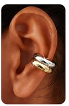 Kakonia Hypoallergenic Ear Cuff Non-Piercing Earrings Women's Chunky Earcuff Earrings 14K Gold Plated Silver No Hole Clip on Cartilage Earring - Gold and Silver