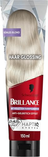 BRILLANCE Glanz-Behandlung, Haar Glossing Kühles Blond (150 ml), temporäre Haarfarbe, die wie eine Haarmaske angewendet werden kann, intensiviert die Haarfarbe für bis zu 6 Haarwäschen