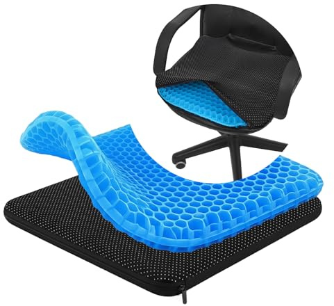 MMOBIEL Coussin de Siège en Gel Coussin de Chaise Ergonomique et Imperméable avec Housse Antidérapante – Coussin d’Assise pour Longue Position Assise, Bureau, Stade, Kayak et Voyages