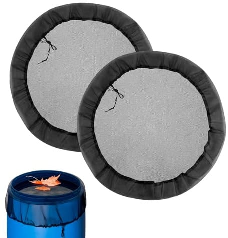 DASHUI 2 Stück Regentonnen Netz, 120cm Deckel Regentonne Rund, Regentonne Abdeckung Feines Sieb