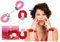 PARTY DISCOUNT Handschellen mit Plüsch, rot und pink sort.