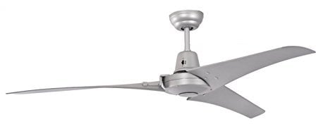 Industrie Design Deckenventilator Vourdries inklusive Fernsteuerung, 142cm Durchmesser, silber, ohne Beleuchtung