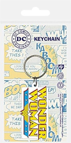 Pyramid International RK38189 - DC Comics Gummi-Schlüsselanhänger Wonder Woman Logo 6 cm