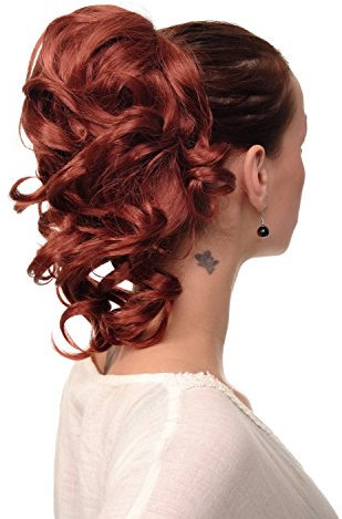 WIG ME UP JL-3023-350 Haarteil/Zopf gewellt halblang (35 cm) 1 Steckkamm + Gummizug Rot Kupferrot Kupfer