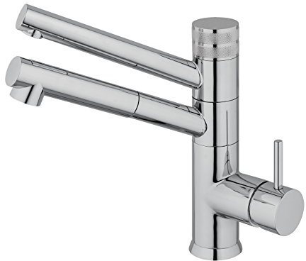 3-Wege-Armatur CUCINA IDEALE mit ausziehbarer Brause! Der einzige Wasserhahn mit 3 Anschlüssen und einer echten ausziehbarer Duschbrause auf dem Markt! (Chrom) Für Osmoseanlagen Trinkwasseranlagen