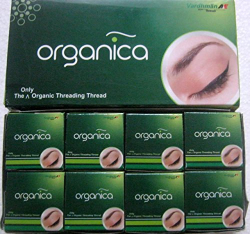16 Carrete x 300m vardhaman Organica Hilo para cejas de algodón orgánico Hilo