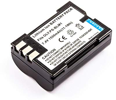 AGI 3341, Li-Ion 1400 mAh 7.2 V Akku wiederaufladbar – Akkus (-Ionen (LiIon), 1400 mAh, DIGITAL KAMERA, 7,2 V, schwarz, Olympus blm-1)
