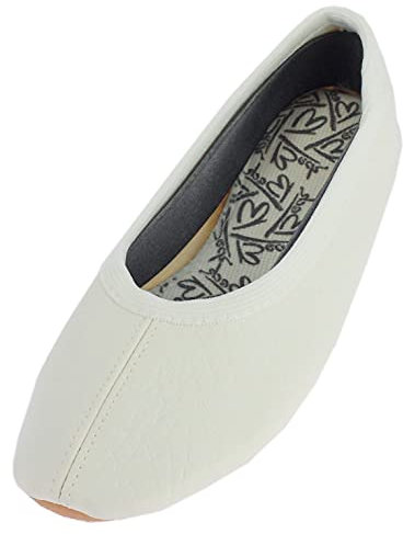 Beck 008 Schläppchen Gymnastikschuhe Ballett Tanz weiß, Größen:EUR 32