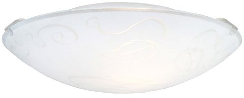EGLO Deckenlampe Mars 1, 1 flammige Wandleuchte, Deckenleuchte aus Stahl, Farbe: Weiß, Glas: Weiß satiniert Motiv Rose, Fassung: E27