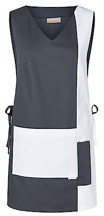 Karlowsky Überwurfkasack Marilies - 65% Polyester/35% Baumwolle - anthrazit/weiß - Größe 0