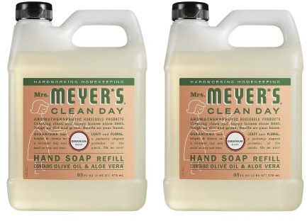 Mrs. Meyers Clean Day Liquid Hand Soap Refill, Geranium, 33 Fl OZ - 2 Pack