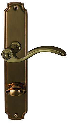 Alpertec 32410083 Rebeca-LS Messing brüniert für Badtüren WC Drückergarnitur Türdrücker Türbeschläge Neu, für Badezimmertüren