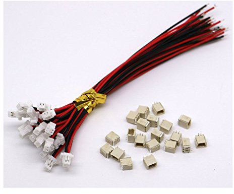 10 Sets Mini Micro Sh 1.0 Jst 2-Pin Connector Plug Male With 100Mm Cable & Female