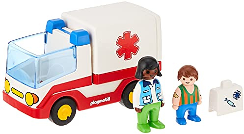 PlayMOBIL 9122 1.2.3 Rescue Ambulance, Fun Imaginative Role-Play, PlaySets Suitable for Children Ages 4+