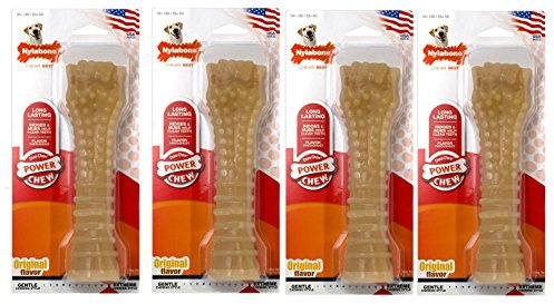 Nylabone (4 Pack) Power Chew Original Flavor X-Large Bone for Dogs over 50 lbs