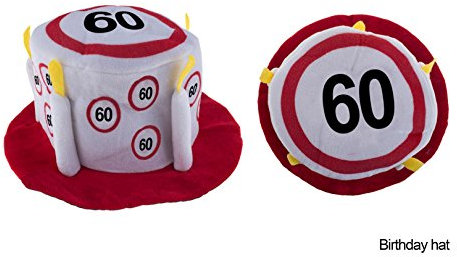 Karneval-Klamotten Hut Geburtstag 60 Jahre Verkehrsschild