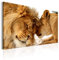 decomonkey Bilder Wandbilder Löwe Afrika 120x80 cm 1 Teilig Leinwandbilder Bild auf Leinwand Wandbild Kunstdruck Wanddeko Wand Wohnzimmer Wanddekoration Deko Tiere Wildlife Natur