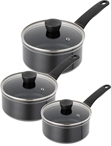 Kuhn Rikon Easy Induction – Set di pentole, Alluminio, Nero, 18 x 20.5 x 48 cm