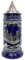 Essence of Europe Gifts E.H.G 0.6 Liter | Oktoberfest Haus German Rothenburg Beer Stein With Metal Emblem, Cobalt Blue Bier Krug Ceramic Stein Mug Tankard With Lid