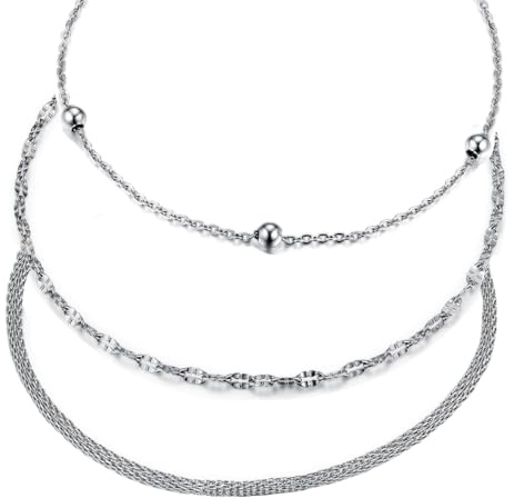 hoduar Bracelet de cheville en acier inoxydable pour femmes, bracelets de cheville coeur délicats qui ne se fanent pas