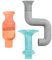Boon B11380 Building Toy, Accessories for Babies and Toddlers, 3 Multicoloured Water Tubes for Bath Time, Suitable for 1, 2, 3 and 4 Year Olds